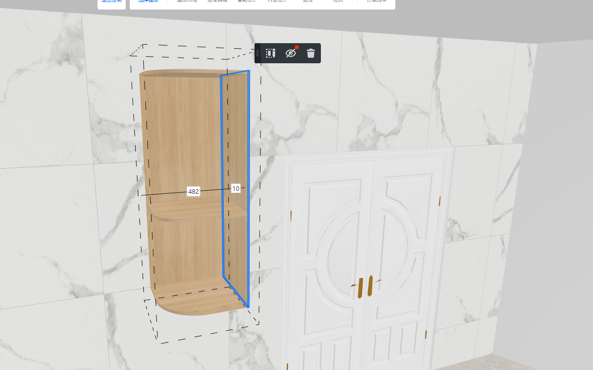 弧形柜如何添加柜门新版