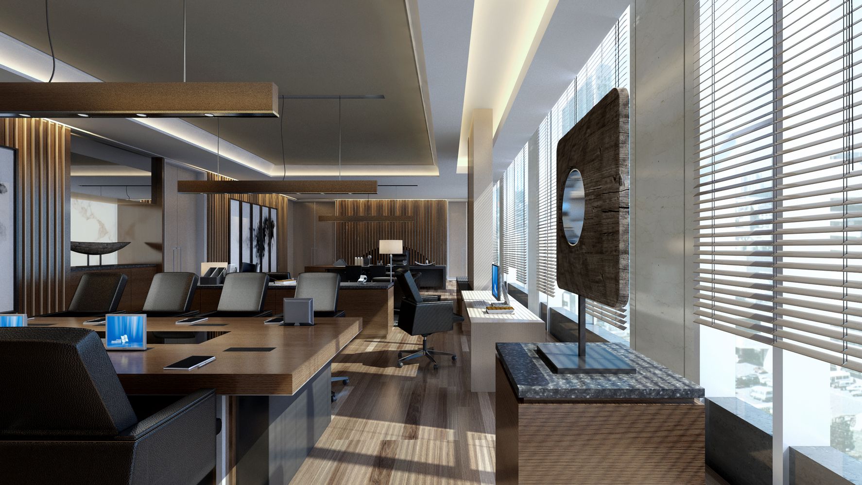 办公空间的效果图|空间|室内设计|T设计 - 原创作品 - 站酷 (ZCOOL)